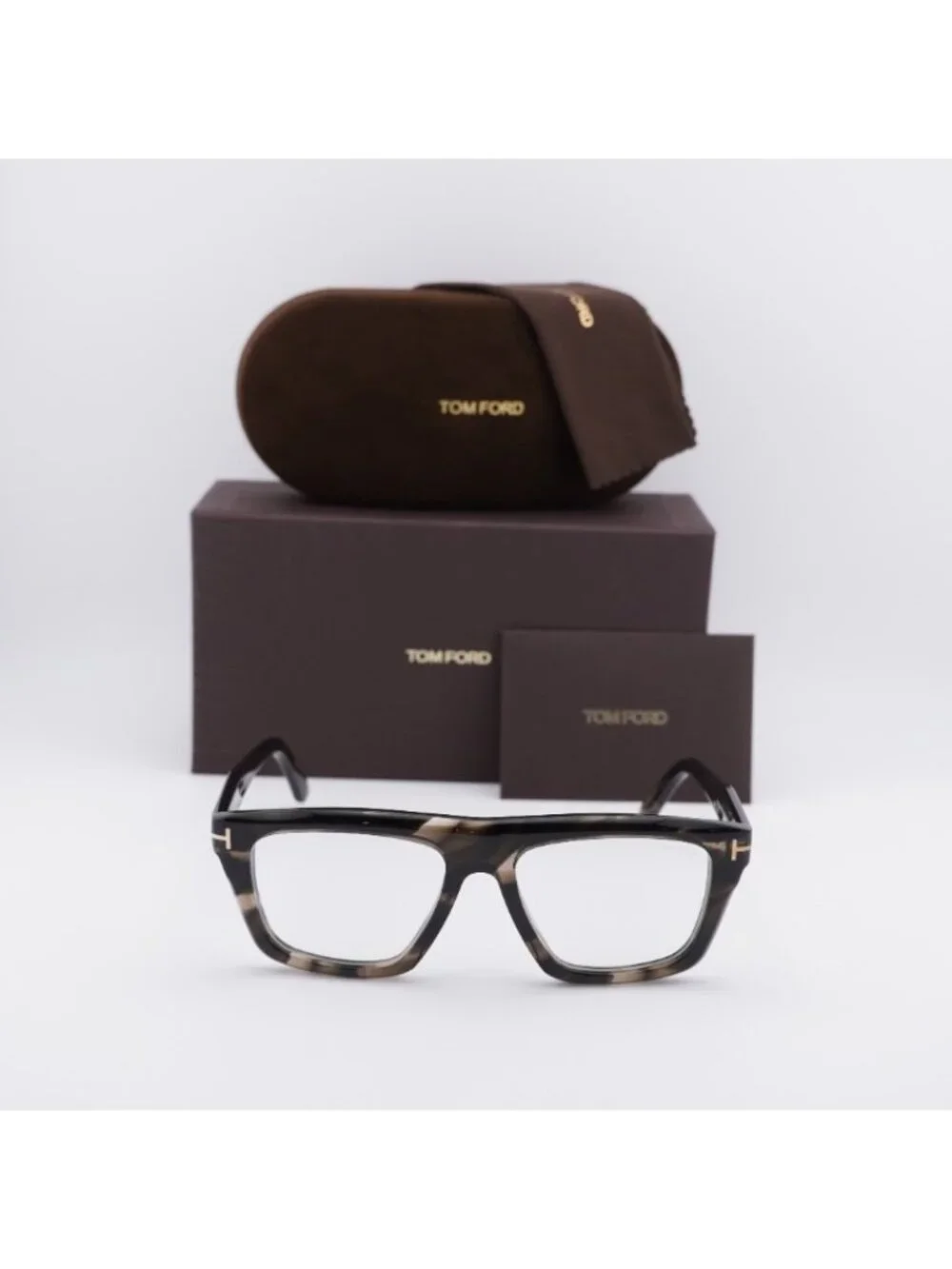 Tom Ford FT6059-B 056 Eyeglasses Havana 54mm Square Frame
